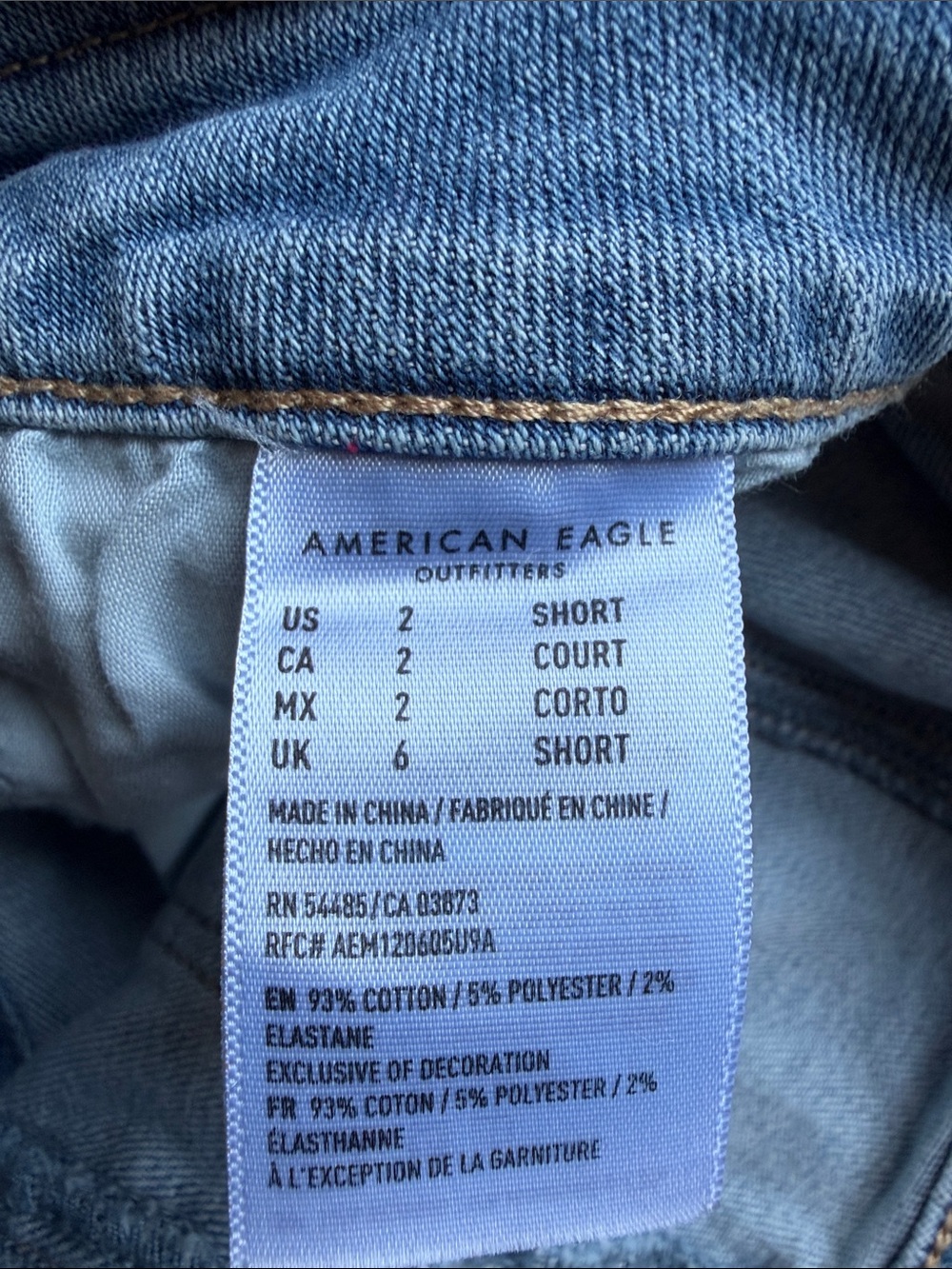 American Eagle Outfitters Light Blue Button-Front Denim Mini Skirt - Picture 7 of 9